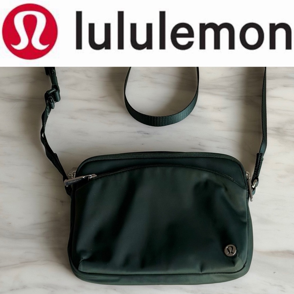 EUC LULULEMON green crossbody bag